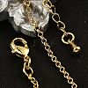 Brass Rolo Chain Bracelets for Women BJEW-G735-05G-3