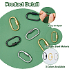 6Pcs 3 Colors 304 Stainless Steel Screw Carabiner Lock Charms STAS-HS0001-74-4