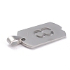 Non-Tarnish 304 Stainless Steel Pendants STAS-O127-B08-3