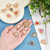 14Pcs 7 Colors Alloy Rhinestone Shoelace Charms FIND-GO0001-51-3