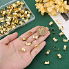 120Pcs Brass Folding Crimp Ends KK-PH0014-10C-3