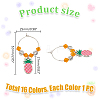 Autumn Pineapple Alloy Enamel Wine Glass Charms AJEW-GA00016-2