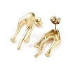 304 Stainless Steel Stud Earrings EJEW-P245-10G-2