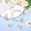 6Pcs Brass Micro Pave Clear Cubic Zirconia Screw Carabiner Lock Charms KK-HY0004-30-4