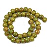 Handmade Fancy Antique Glazed Porcelain Ceramic Round Beads Strands PORC-L019-8mm-10-3