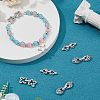 6Pcs 3 Styles Rack Plating Brass Micro Pave Clear Cubic Zirconia Fold Over Clasps KK-HS0001-01P-6