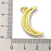 Rack Plating Brass Micro Pave Clear Cubic Zirconia Pendants KK-C074-07G-3