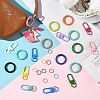 60Pcs Baking Paint Iron Open Jump Rings FIND-YW0009-88-4