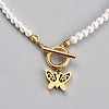 304 Stainless Steel Pendant Necklaces NJEW-B0001-18G-2