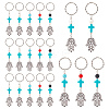 AHADERMAKER 20Pcs 5 Style Mixed Gemstone Bead and Synthetic Turquoise beads Keychain KEYC-GA0001-05-1