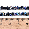 Electroplate Opaque Glass Beads Strands GLAA-N022-4mm-01-4