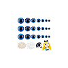 64Pcs 8 Styles Craft Plastic Doll Eyes DOLL-GA0001-18-7