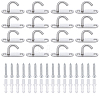 16Pcs Stainless Steel Hooks STAS-GO0001-37-1
