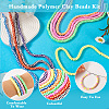 9 Strands 9 Colors Handmade Polymer Clay Beads CLAY-TA0001-53-4