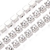 Iron & ABS Plastic Imitation Pearl Tennis Chains CH-Q006-01A-18-1