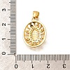 Religion Themed Rack Plating Brass Micro Pave Cubic Zirconia Pendants KK-L226-007G-08-3