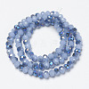Electroplate Glass Beads Strands X-EGLA-A034-J4mm-I06-2