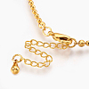 Brass Ball Chain Necklace Making KK-F763-06G-3