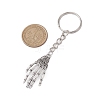 Halloween Themed Skull Hand Alloy Keychain KEYC-JKC00860-3