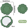 100Pcs Adhesive Wax Seal Stickers DIY-CP0010-70C-2