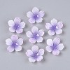 Flower Acrylic Bead Caps X-SACR-T017-51F-1