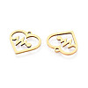 201 Stainless Steel Pendants STAS-T073-42G-2