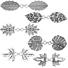 5Pcs 5 Styles Alloy Cardigan Clips AJEW-SC0004-38AS-1
