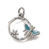 Brass Enamel Pendants KK-CBAEEA8-02P-03-1