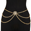 Aluminum and Alloy Crystal Rhinestone Sun with Imitation Pearl 3 Layered Waist Chains FS-WG9586B-01-1