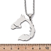 304 Stainless Steel Pendant Necklaces for Women NJEW-U021-07P-5