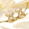 304 Stainless Steel Bowknot Stud Earrings EJEW-A123-02A-G-4