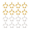 Craftdady 40Pcs 2 Colors Alloy Open Back Bezel Pendants FIND-CD0001-05-2