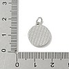 Brass Pave Natural Shell Flat Round with Letter Charms KK-Z115-13P-L-3