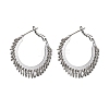 Brass Hoop Earrings EJEW-R025-31P-4