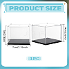 1Pc Square Plastic Minifigures Display Cases with Black Base ODIS-LP0001-10-2