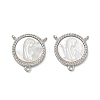 Brass Micro Pave Clear Cubic Zirconia Chandelier Component Links CU-CBA5585-03P-04-1