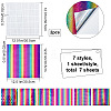 CRASPIRE 7 Sheets Waterproof PET Rainbow Gradient Color Stickers DIY-CP0007-13-2