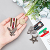 3Pcs 3 Styles Wing & Eagle & Star Retro British Preppy Styel Alloy Charms Lapel Pin JEWB-GA0001-20-3