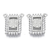 Brass Micro Pave Cubic Zirconia Pendants ZIRC-S061-198P-NF-1