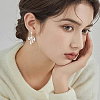 16Pcs 2 Colors 201 Stainless Steel Huggie Hoop Earrings Findings STAS-BBC0008-39E-6