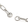 304 Stainless Steel Paperclip Chains Bracelet Making AJEW-P119-03P-2