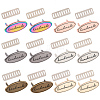 12Pcs 6 Colors Oval Handmade Alloy Decorative Buckles PURS-GF0001-10-1