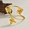304 Stainless Steel Hinged Bangles for Women BJEW-Z109-01G-01-1