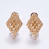 Alloy Stud Earring Findings X-PALLOY-F201-11G-1