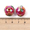 Christmas UV Plating Opaque Acrylic Beads OACR-H057-01-4