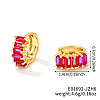 Brass Rectangle Hoop Earrings NZ4361-26-1