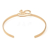 201 Stinless Steel God Eye of Horus Cuff Bangles for Women LS-BJEW-P337-01G-3