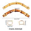 CHGCRAFT 4Pcs Wooden Bag Handles FIND-CA0002-45-2