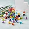 80Pcs 8 Colors Opaque Resin Beads RESI-CW0001-06B-4