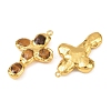 Natural Tiger Eye Faceted Pendants KK-H516-22G-2